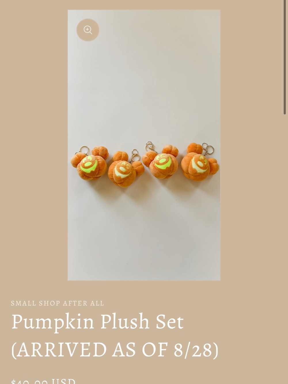 Disney Halloween Mickey pumpkin bag charm - Small Shop After All - Picture 5 of 5